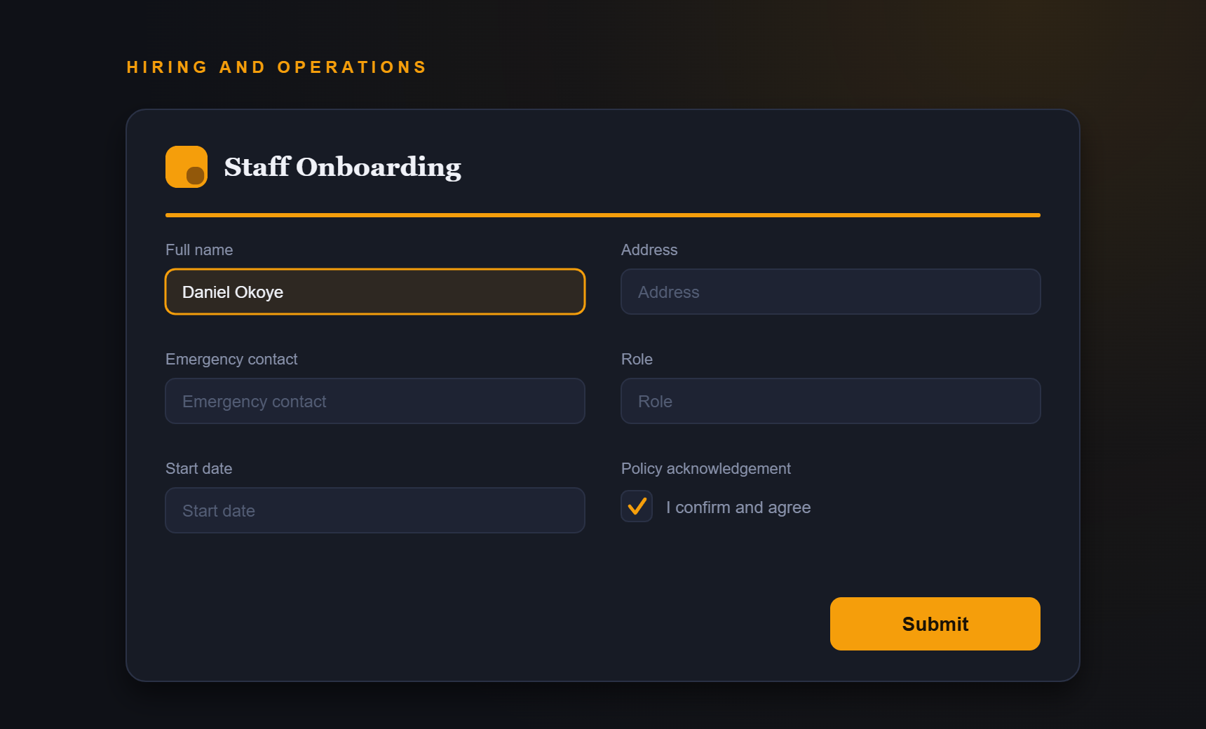 Placeholder image for Staff onboarding forms.